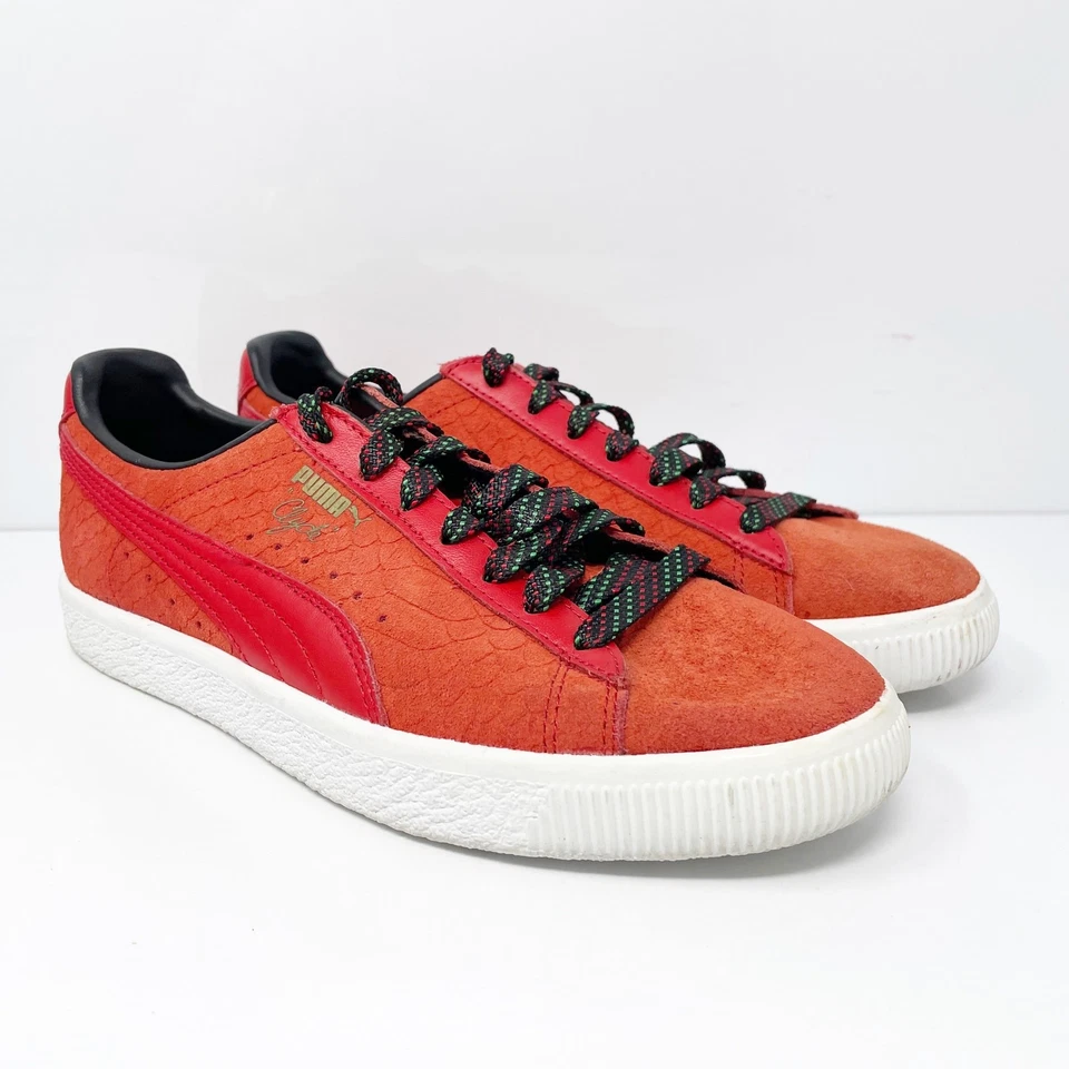 Puma Womens Clyde GCC 365589 02 Orange Casual Shoes Sneakers Size 7 - Image 2 of 4