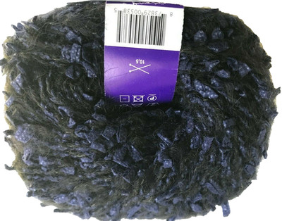 Filati FF MOIRA Yarn Skein #59 Navy Blue Black Mohair Strands Flag Ribbons ITALY