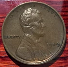 1909 VDB Lincoln Wheat Cent Penny F  Fine Original Brown Nice Details Coin