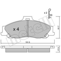 Metelli BremsbeläGe BremsklöTze Vorne FüR Ford Ranger Es Et 2.5 Tdci 4X4