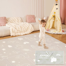 Baby Play Mat, 79" X 71" X 0.6" Extra Large Thick Reversible Foldable Play Mat