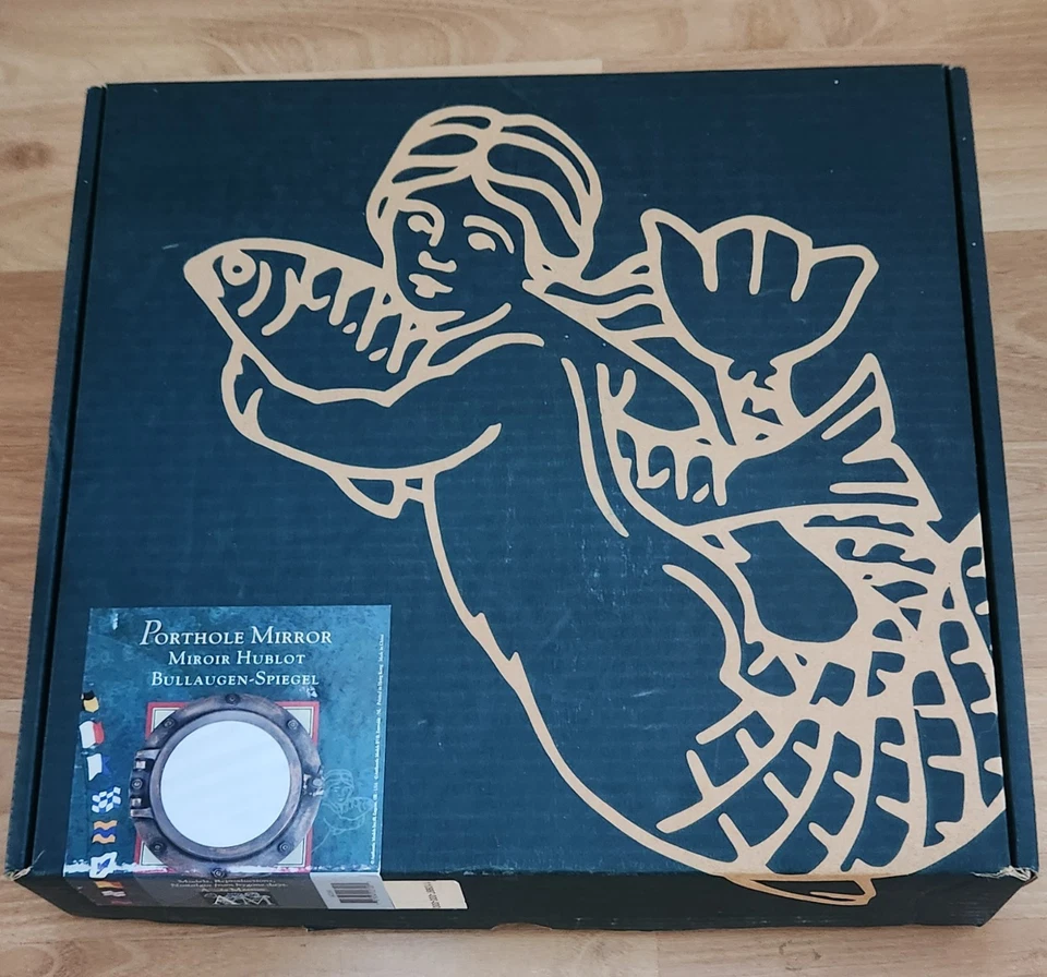 Espejo ojo de buey vintage modelos auténticos marca. ¡Nuevo en caja original! Apprx 11" Foto 2 de 4