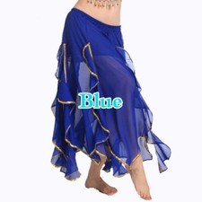 Women Ladies Trim Skirt Chiffon Ruffle Belly Dance Performance Skirt Dress