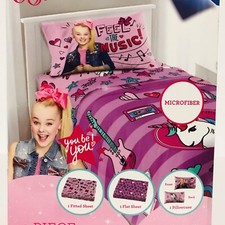 JoJo Siwa Feel The Music Girls Twin Sheet Set 3 Piece Microfiber