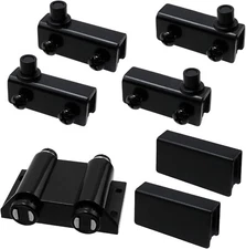 Stainless Steel Glass Door Pivot Hinge Double Head Magnetic Catch Closures ABS