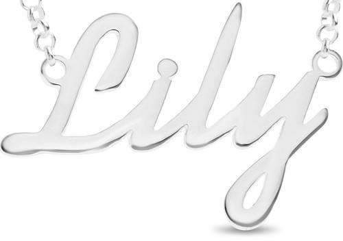 925 Sterling Silver LILY Name Necklace 