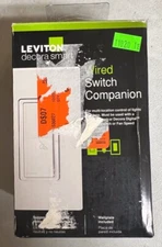 LEVITON DECORA DD0SR-1RM SMART 3-POLE REMOTE WIRED SWITCH COMPANION - WHITE