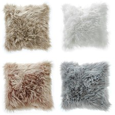 Cuscino in Pelliccia morbida  Sintetica 45x45cm Comfort Stile per Divano e Letto