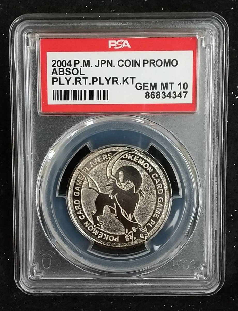 Pokemon Coin Absol 1st Season Play Promo Metal PSA 10 Japanese
