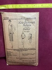 Antique Butterick/Deltor  #2030 10 pieces  Fr...