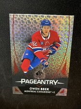 23-24 UD SP Authentic Hockey RC Pageantry P-87 Owen Beck