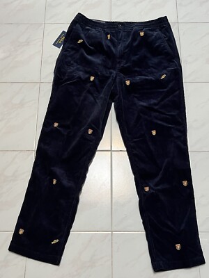 Polo Ralph Lauren Corduroy Pants All-over Embroidered P Wing Men