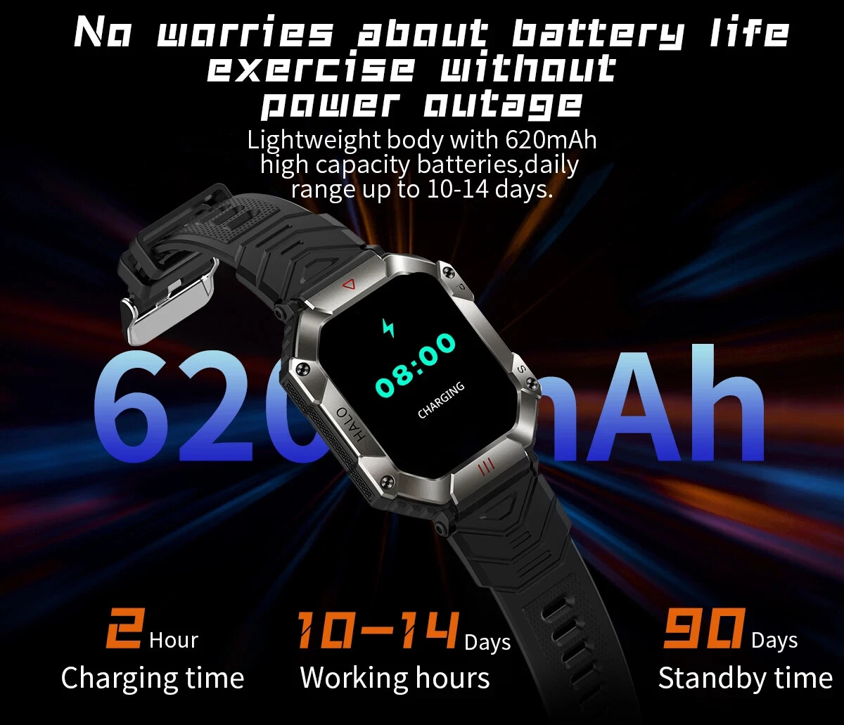 1,43" AMOLED Montre Connectée Homme avec Appel Bluetooth 5.1