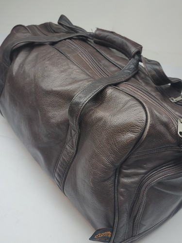 Canyon Outback Brown Leather 24" Duffel Bag Designed For FOOD CITY - Picture 10 of 24