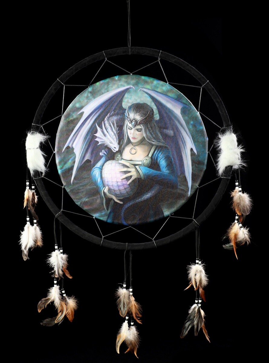 Dreamcatcher Dragon - Siblings By Anne Stokes - Fantasy Decorations 96Cm