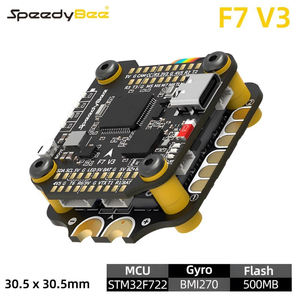 SpeedyBee F7 V3 Flight Stack Flight Controller 50A ESC for FPV Freestyle Drone - Image 3 of 4
