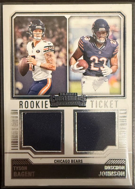2023 Contenders - Rookie Ticket Dual Swatches Roschon Johnson, Tyson Bagent