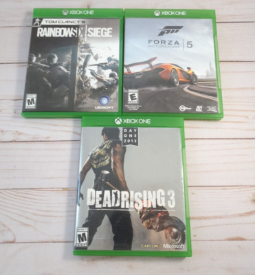 Xbox One Game lot of 3 Dead Rising 3 Forza 5 Rainbow Siege