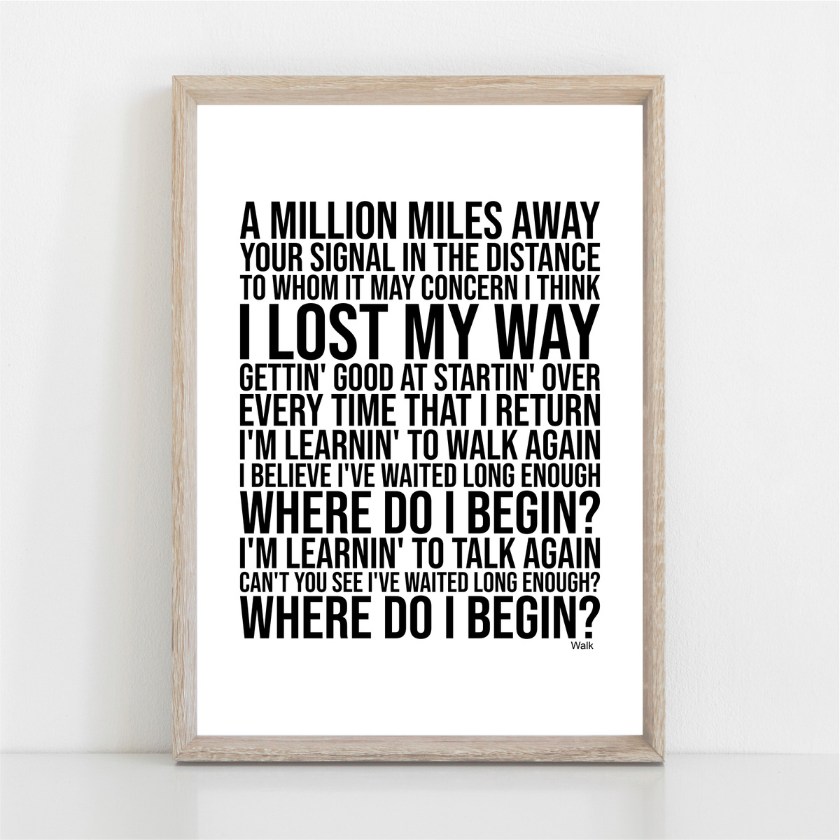 Foo Fighters Song Lyrics Wall Art Posters Prints Minimalist Inspiration  Poetry Quote Painting Music Wall Picture