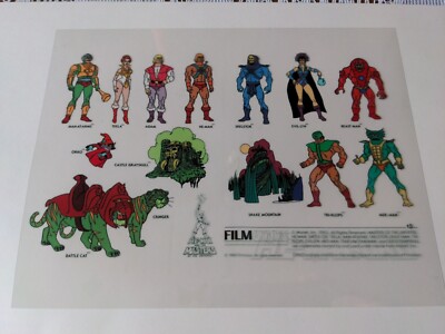 HE-MAN ANIMATION CEL ART FILMATION MOTU PUBLICITY CONCEPT She-Ra Vintage F1