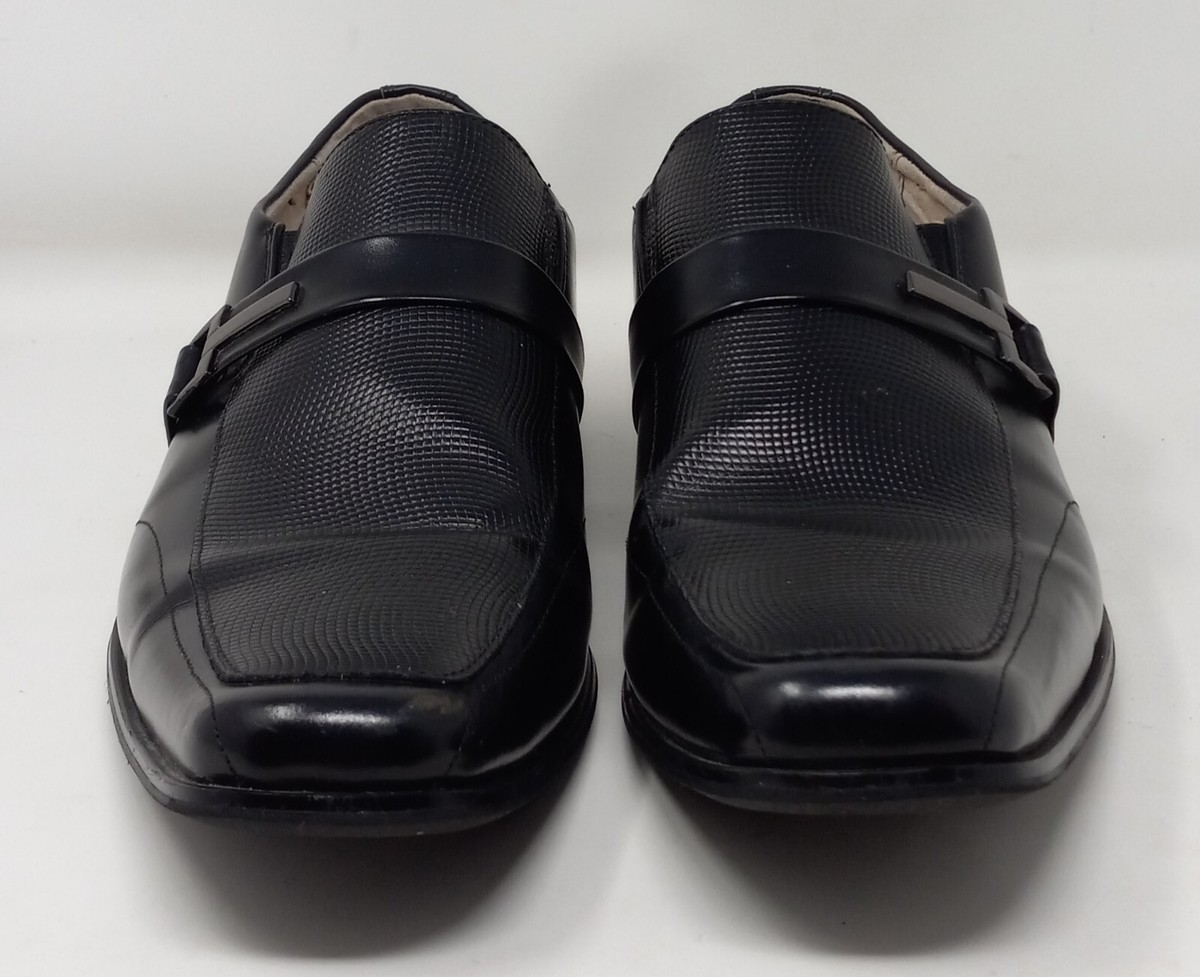 Stacy Adams Mens Black Leather Slip On Dress Shoes 24692-001  display picture 1
