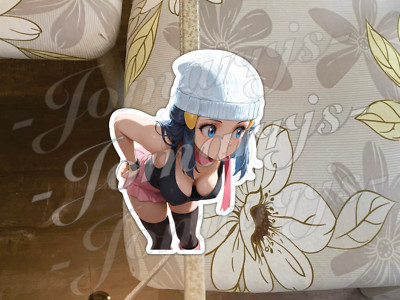 Pokemon Anime Dawn Hikari 01 Custom Sticker Decal lewd manga waifu laptop car
