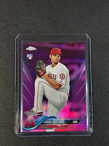 SHOHEI OHTANI 2018 TOPPS CHROME #150 ROOKIE PINK REFRACTOR RC DODGERS RARE