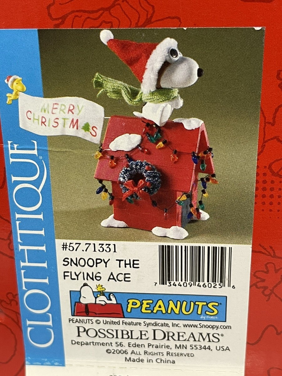 Vintage Peanuts ® by 5601t SNOOPY THE FLYING ACE Holiday