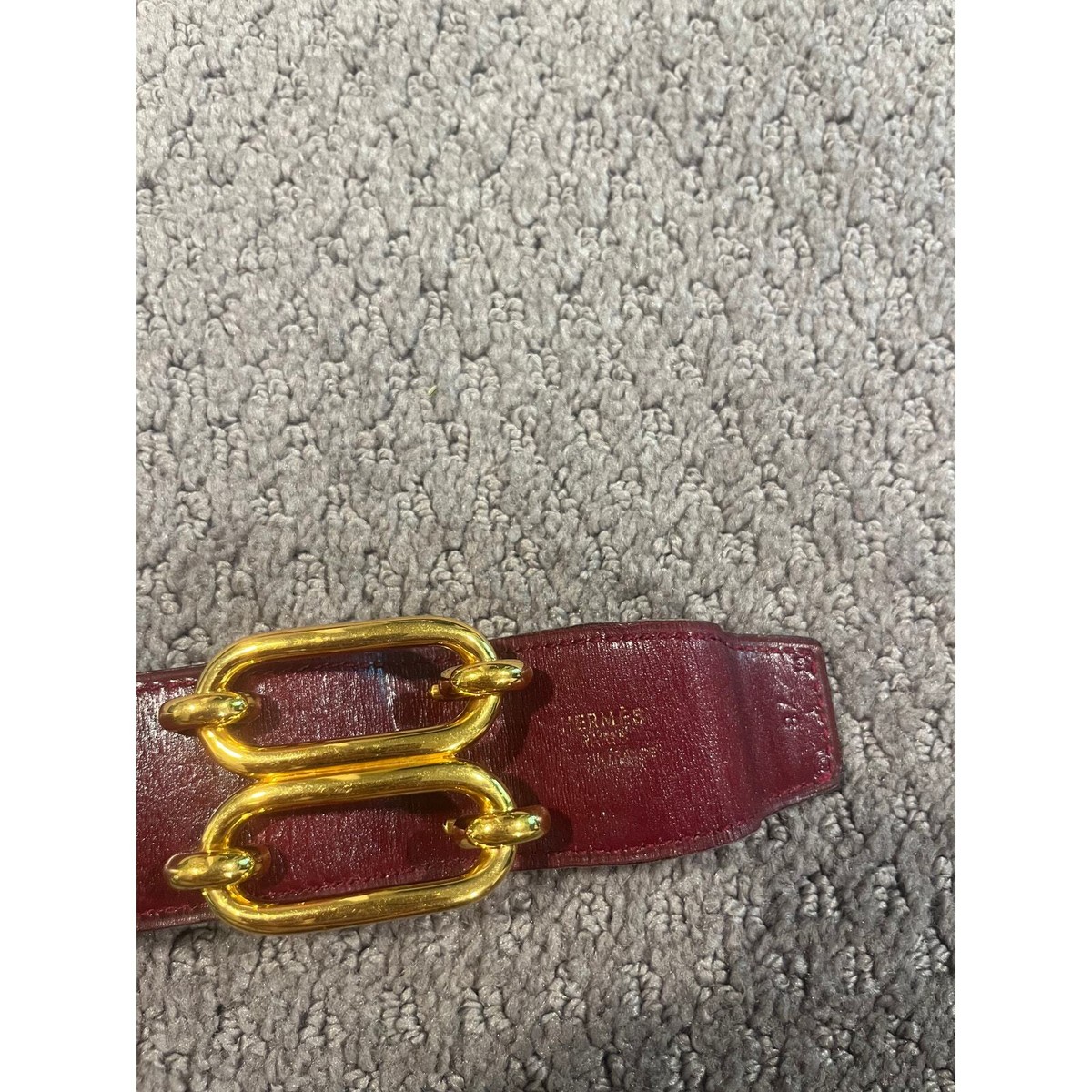Hermès VINTAGE REVERSIBLE HERMES BELT 32MM BOX T LEATHER ANCHOR CHAIN BELT Hermès VINTAGE REVERSIBLE HERMES BELT 32MM BOX T LEATHER  main image 3