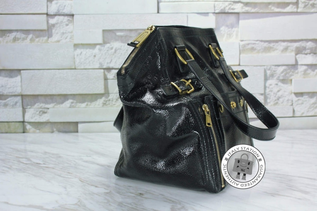 Used Saint Laurent 202649 Downtown Buffalo Black Patent