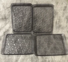 Lot Of 4 Alessi for Delta Airlines Smoke Grey Tray 7.5” X 10.75” Brand New