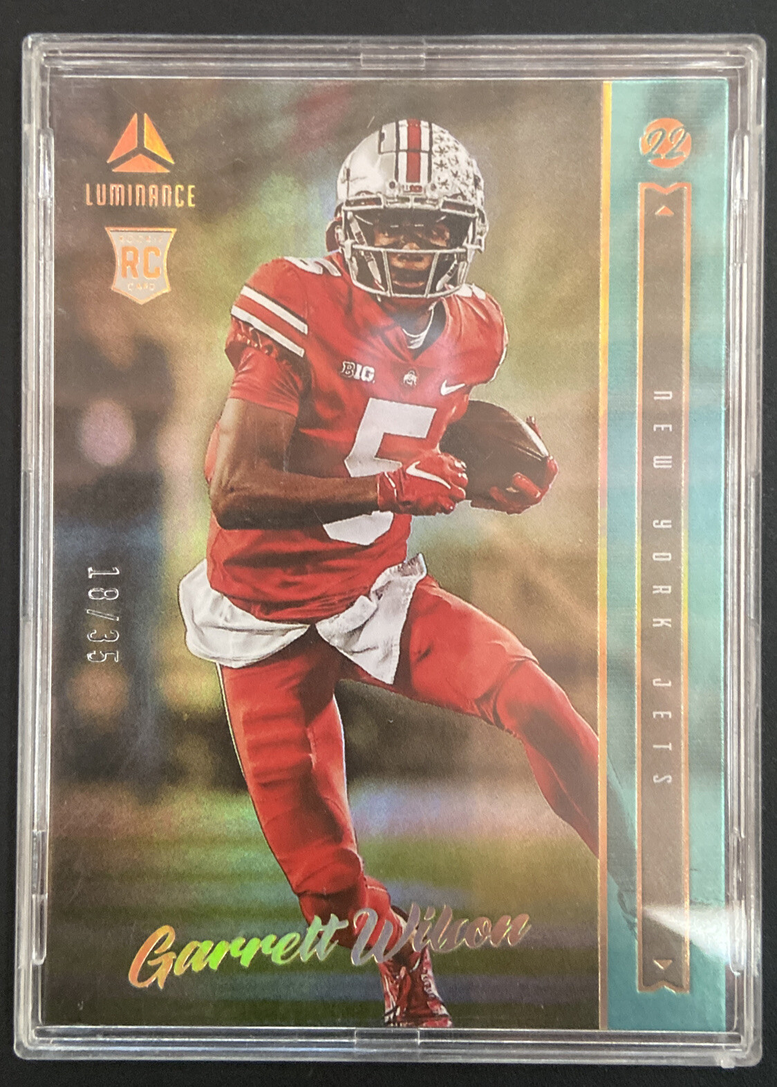 2022 Panini Luminance - Rookie Teal #117 Garrett Wilson /35 (RC)