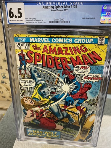 Amazing Spider-man # 125 CGC 6.5..Origin of Man-Wolf..WOLFHUNT!