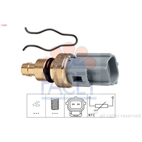 Sensore Temperatura Refrigerante Facet 7.3302 Made In Italy - Oe Equivalent per