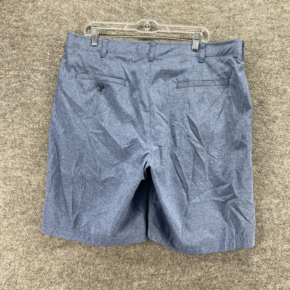 Ben Hogan Shorts Men 40 Blue Mid Rise Flat Front Bermuda Straight Regular Fit - Image 2 of 4