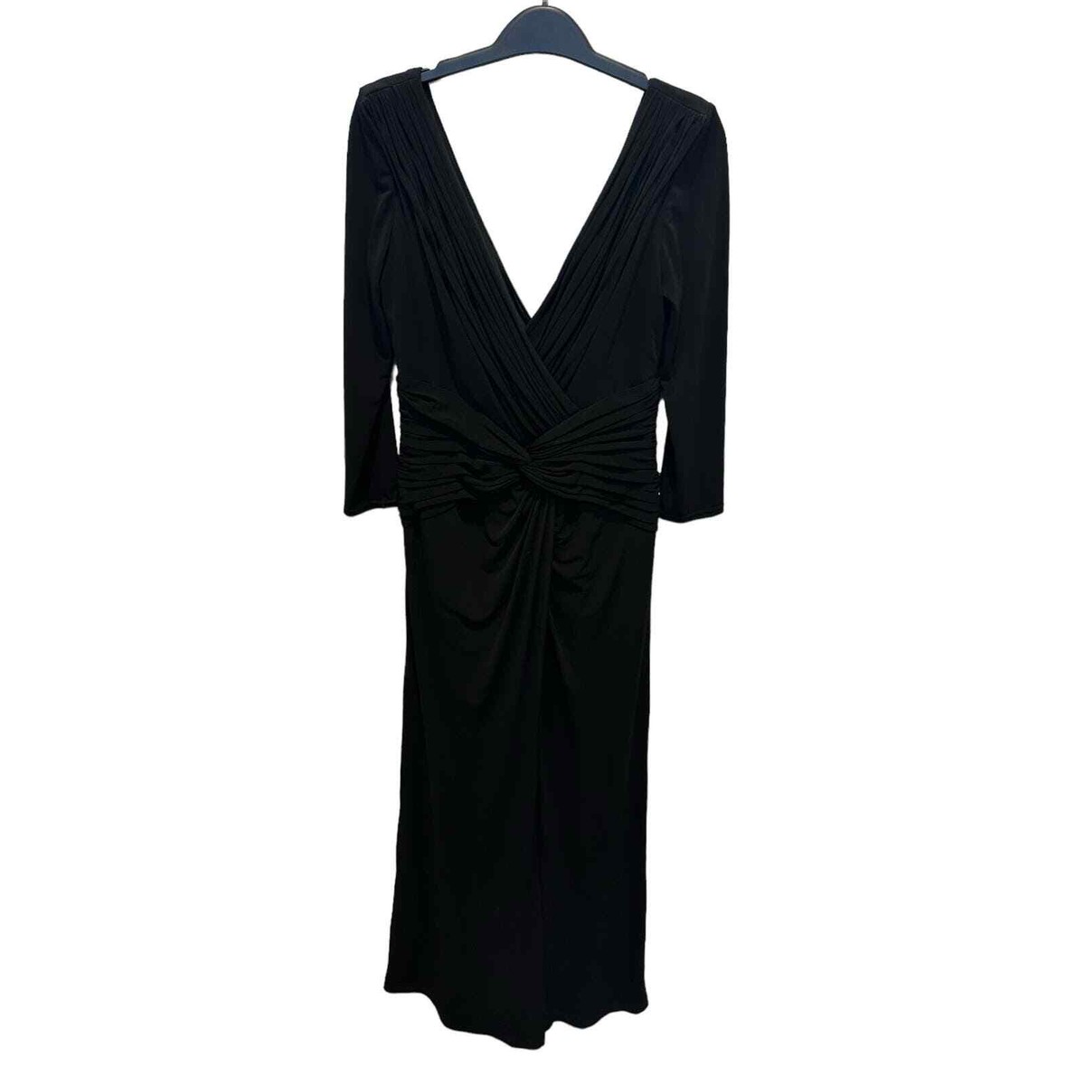 Tadashi Shoji Twist Front Jersey Gown Ruched Long Evening Dress Size M Tadashi Shoji Twist Front Jersey Gown Ruched Long Evening Dress Size M