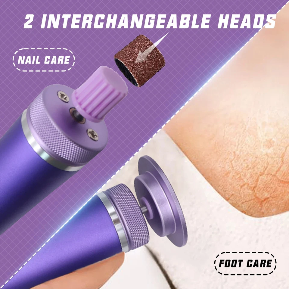 Electric Foot File Callus Remover for Feet Adjust Speed Foot File with Sandpaper - Image 3 of 4