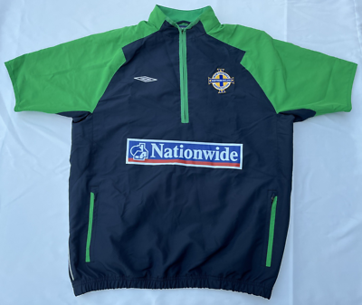 Vintage Northern Ireland Football Training Top Umbro 1/4 Zip