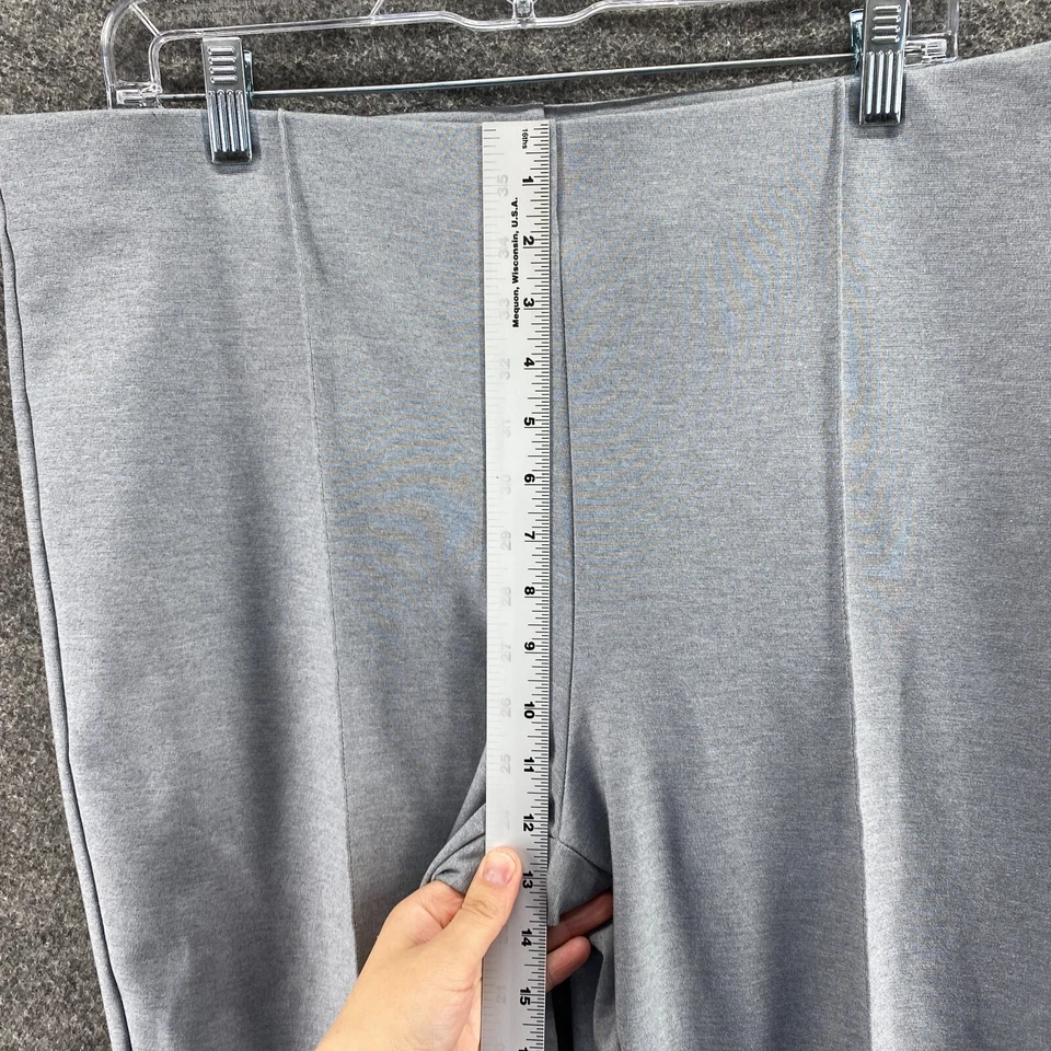 Ruby Rd. Dress Pants Women L Large Gray High Rise Pleated Skinny Pull On Rayon - Image 4 of 4