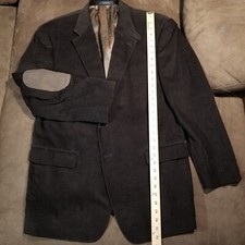 LAUREN RALPH LAUREN BLAZER SKINNY CORDUROY ELBOW PATCH PAISLEY LINED 44R