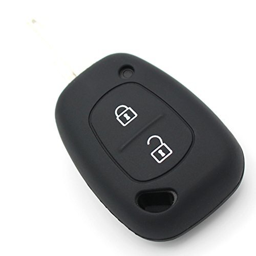 Coque Silicone Clé Voiture Peugeot/Citroën - 3 Boutons, Noir - Protection Antichoc