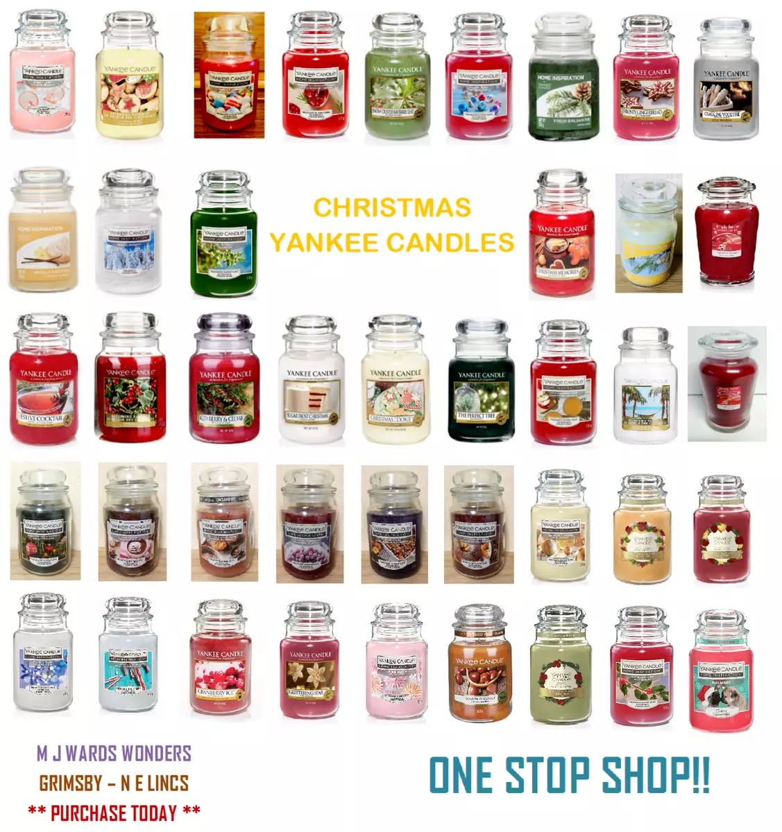 Yankee Candles - CHRISTMAS SCENTS - Medium/Large Jar - Up To 150