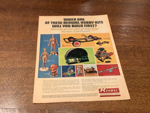 Vintage 1950s-60s Renewal Hobby Kits Nosco Toy Ad - Picture 1 of 2