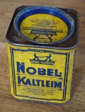 NOBEL-KALTLEIM Geesener Blechfabrik Seesen Harz Blech Blechdose Dose ca. 1930