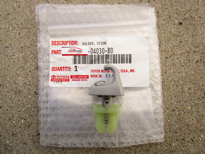 FITS: 19 - 23 TOYOTA RAV4 SUN VISOR HOLDER CLIP QTY 1 OEM NEW LIGHT GRAY