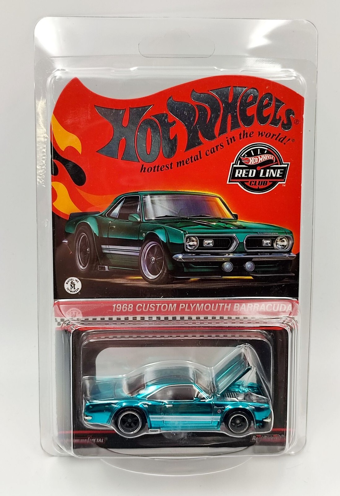Miniature Plymouth Barracuda Custom 1968 Hot Wheels RLC 2024 diecast métal