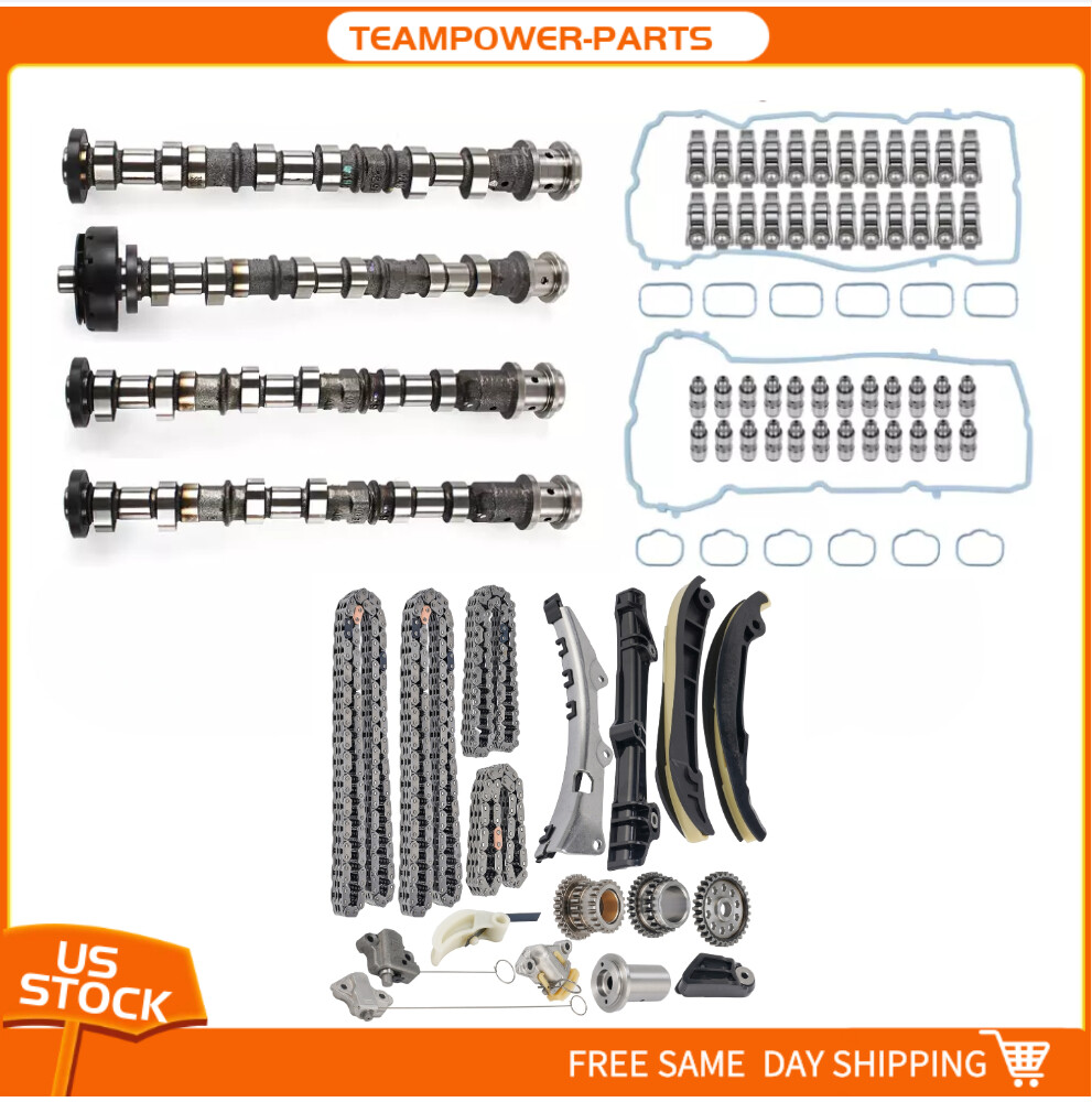 Camshaft Rocker Arms Lifters Timing Chain Kit For 11-16 Chrysler Dodge Jeep 3.6L