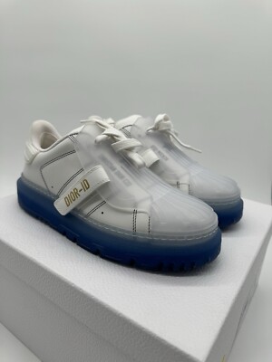 Dior ID Kalbsleder klar Gummi weiß/tiefblau BRANDNEU