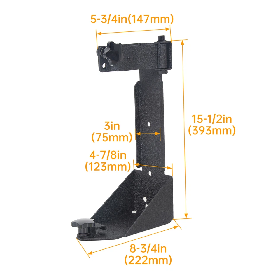 Soporte de montaje de gato de elevación alta para puerta trasera para Jeep Wrangler JK 2007-2018 Foto 2 de 4