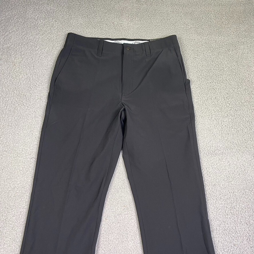 Callaway Opti Stretch Shield Dri Athletic Chino Pants Men's 34x34 Black